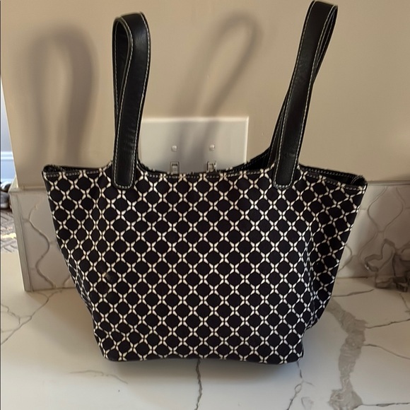 Talbots Handbags - Talbots Black and White Fabric Purse